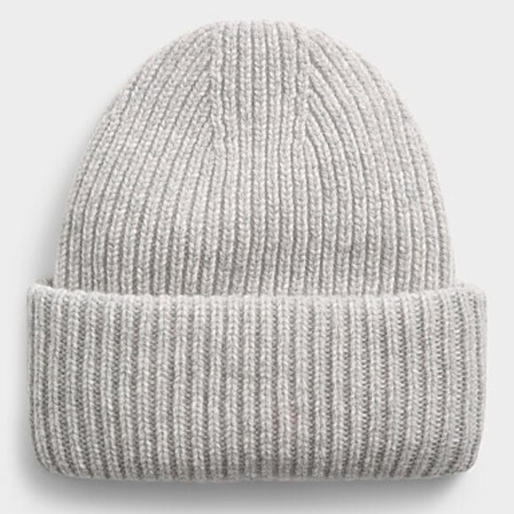 Simons Wide-cuff solid rib-knit tuque - Picture 1 of 1